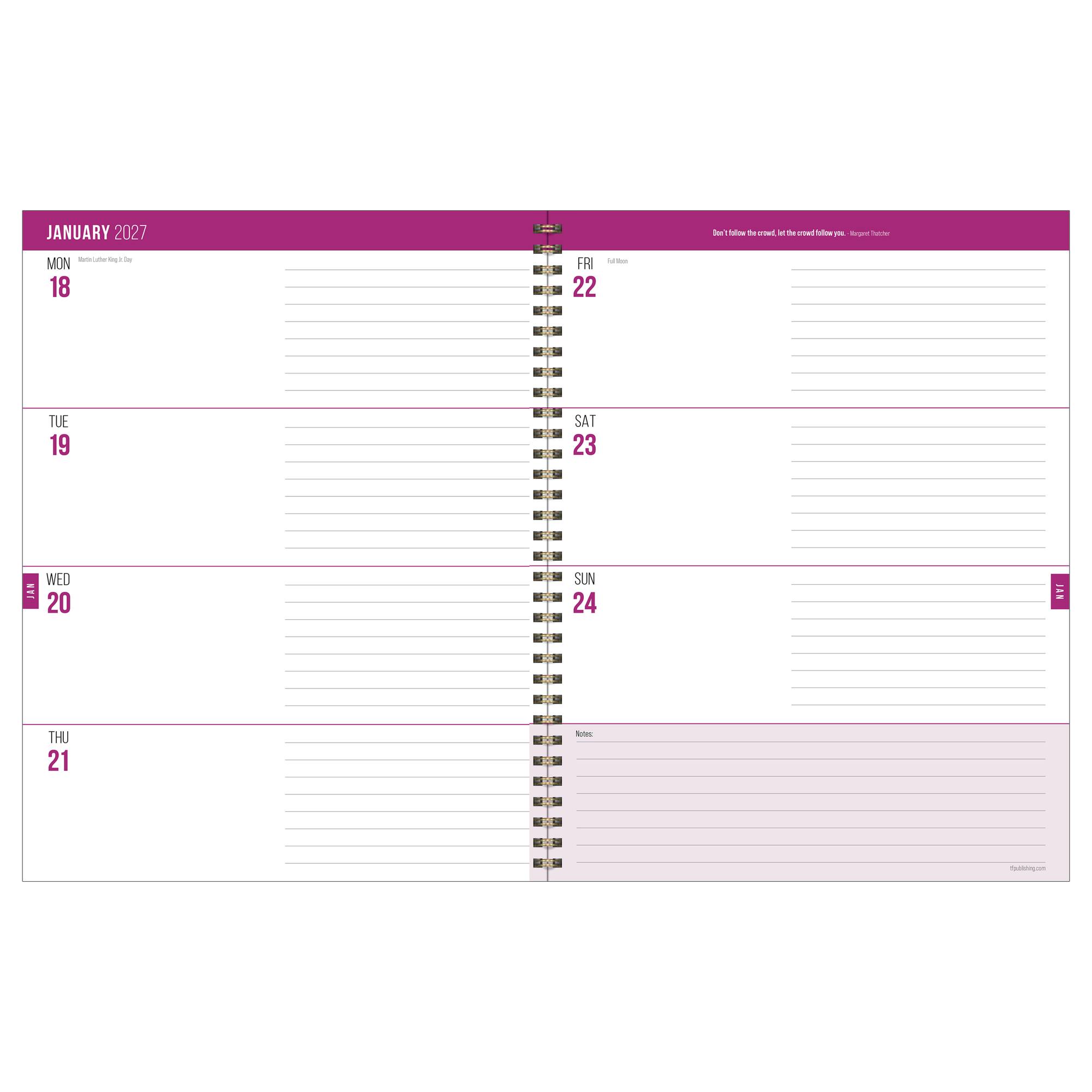 TF Publishing Large Statement Stripe Weekly Monthly Planner